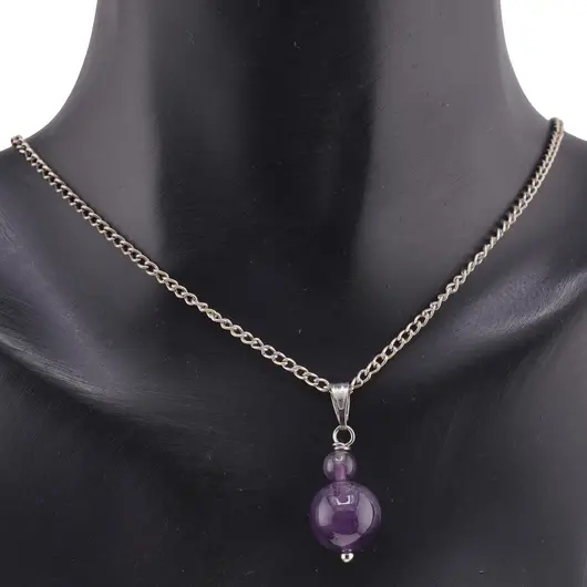 Pandantiv Ametist sfere, 4-10mm, imagine 3