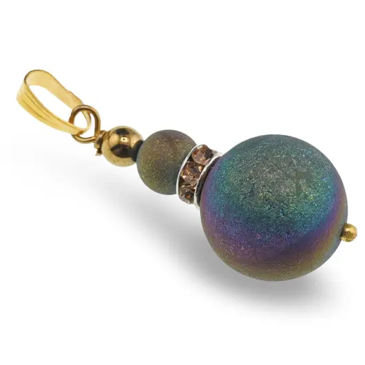 Pandantiv Cuart Titan Aura sfere 6-15mm cu element auriu