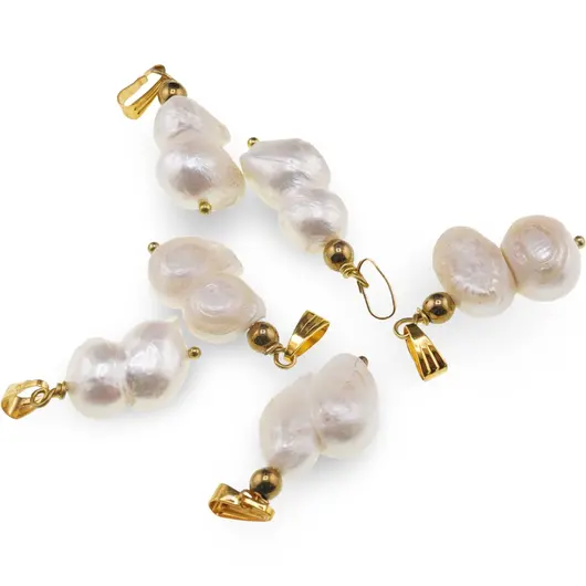 Pandantiv Perle de cultura neuniforme, 12-18mm, imagine 2