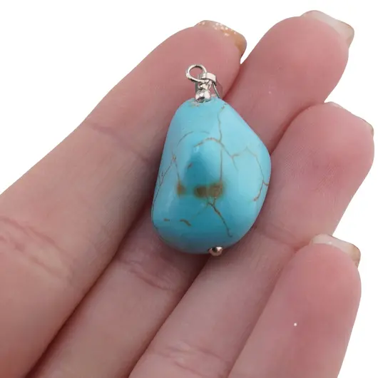 Pandantiv Turcoaz neuniform, 18-20mm, imagine 3