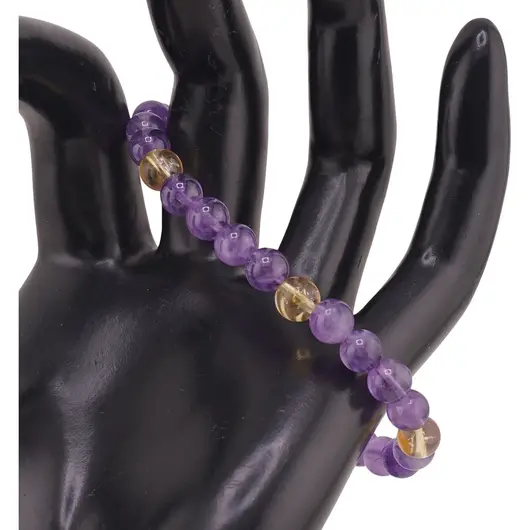 Bratara Ametist si Citrin sfere 6-7mm, imagine 2