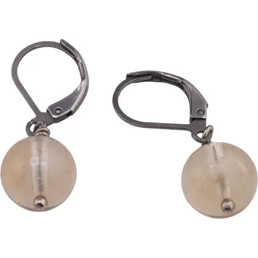 Cercei Citrin natural sfere 10mm