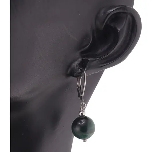 Cercei Ochi de tigru verde sfere 10mm, imagine 2