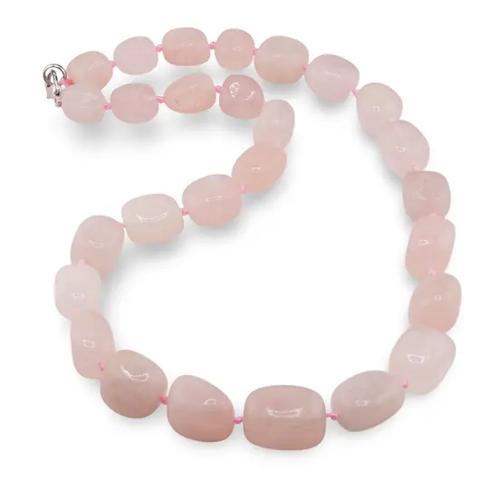 Colier cuart roz nuggets mari, imagine 2