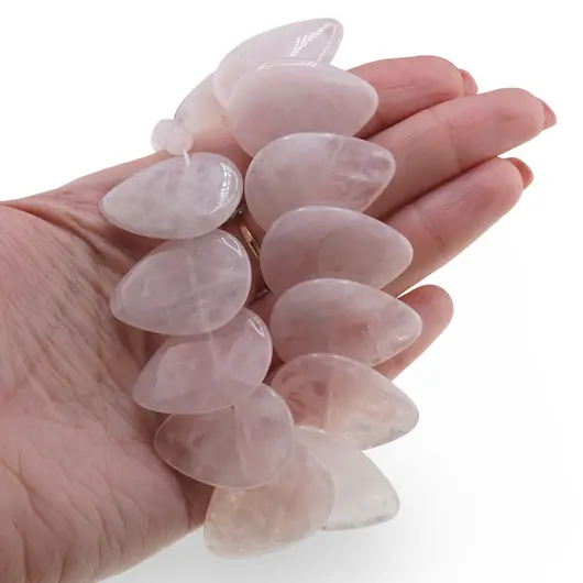 Colier Cuart roz picaturi mari, 32mm, imagine 4