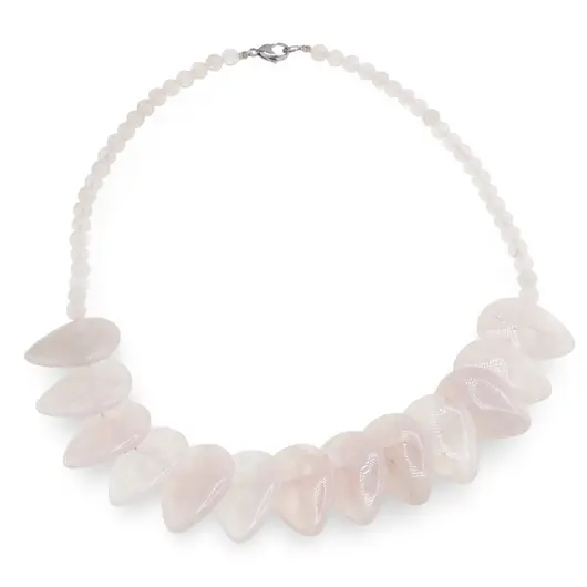 Colier Cuart roz picaturi mari, 32mm