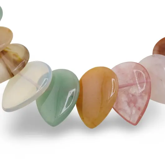 Colier Mix cristale picaturi mari, 32mm, imagine 2