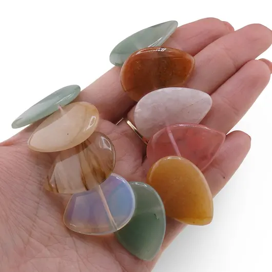 Colier Mix cristale picaturi mari, 32mm, imagine 4