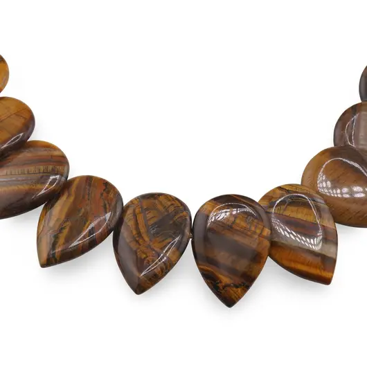 Colier Ochi de tigru picaturi mari, 32mm, imagine 2