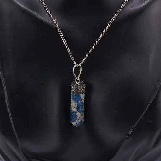 Pandantiv cu varf si montura argintie Jasp k2, imagine 2