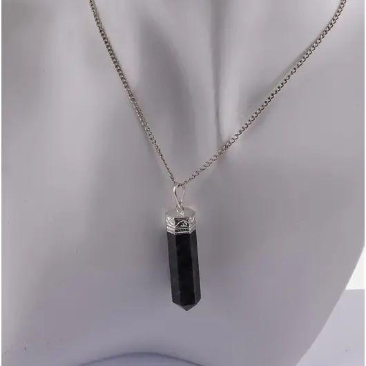 Pandantiv cu varf si montura argintie Merlinit, imagine 2