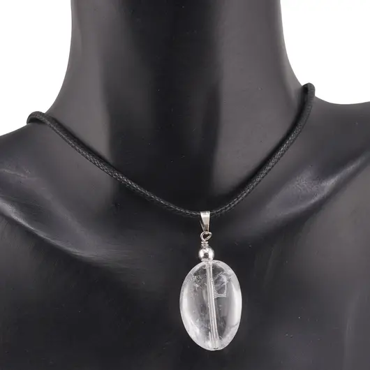 Pandantiv Cuart transparent nugget, 22-26mm, imagine 3