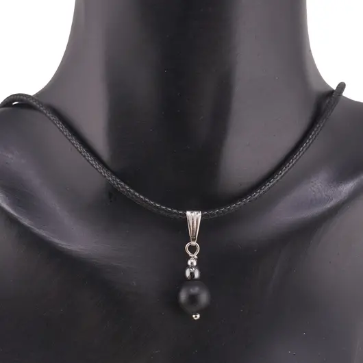 Pandantiv Hematit si Onix negru mat sfere, 4-8mm, imagine 3