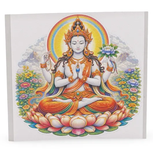Abtibild sticker Feng Shui cu Chenrezig (Avalokiteshvara)