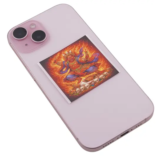 Abtibild sticker Feng Shui cu Dorje Drolo in flacari divine, imagine 2