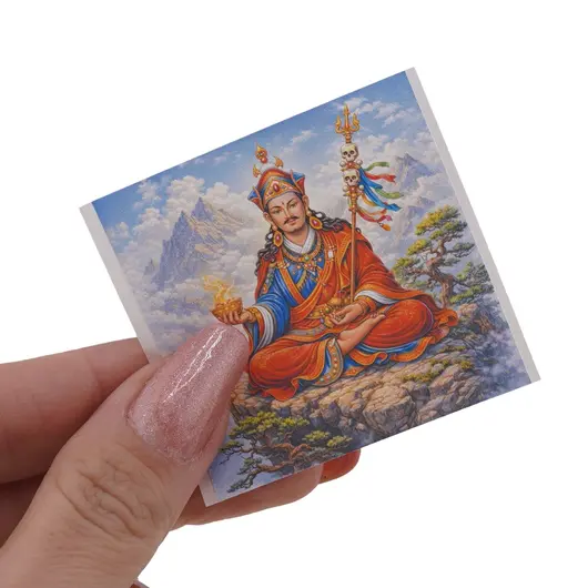 Abtibild sticker Feng Shui cu Guru Rinpoche in meditatie, imagine 3