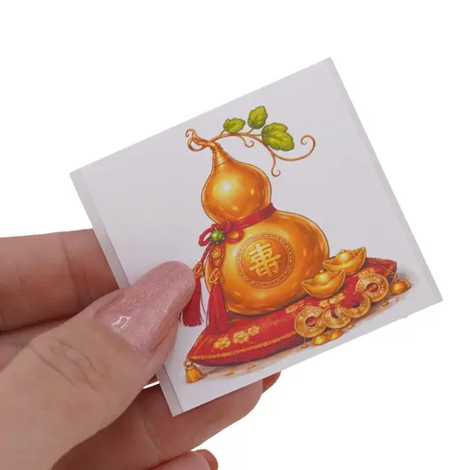 Abtibild sticker Feng Shui cu Wu lou si simboluri norocoase, imagine 3