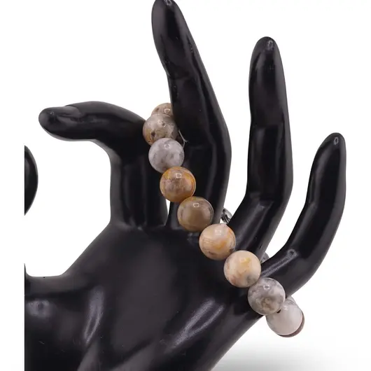 Bratara Agat crazy lace sfere 10mm, imagine 2