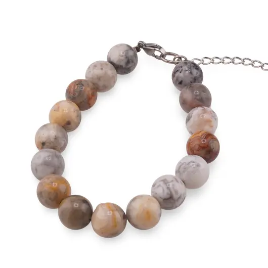 Bratara Agat crazy lace sfere 10mm