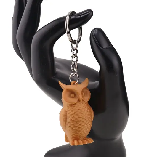 Breloc cu bufnita galben inchis - 4,5cm, imagine 3