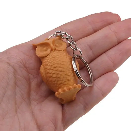 Breloc cu bufnita galben inchis - 4,5cm, imagine 4