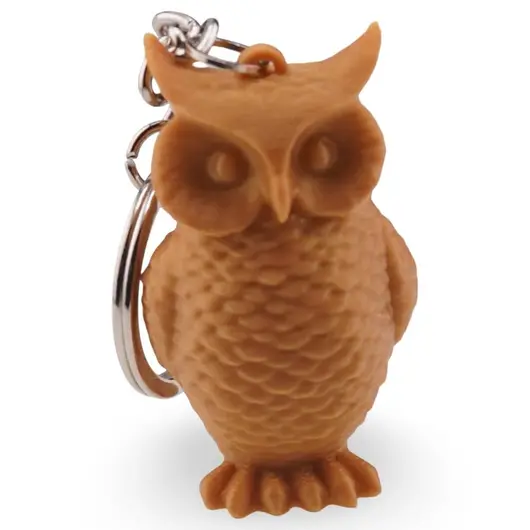 Breloc cu bufnita galben inchis - 4,5cm