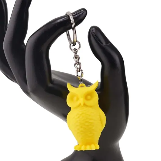 Breloc cu bufnita galbena - 4,5cm, imagine 3