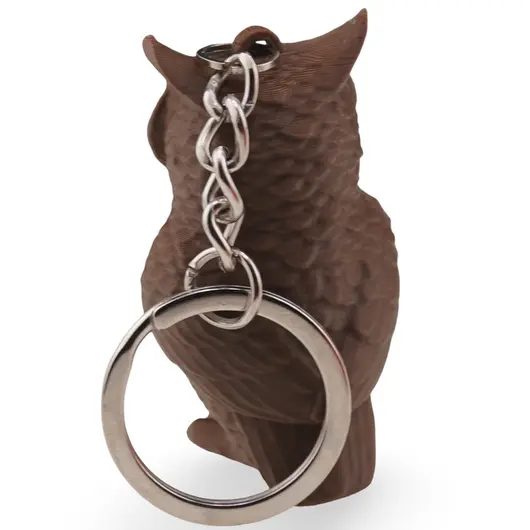 Breloc cu bufnita maro - 4,5cm, imagine 2