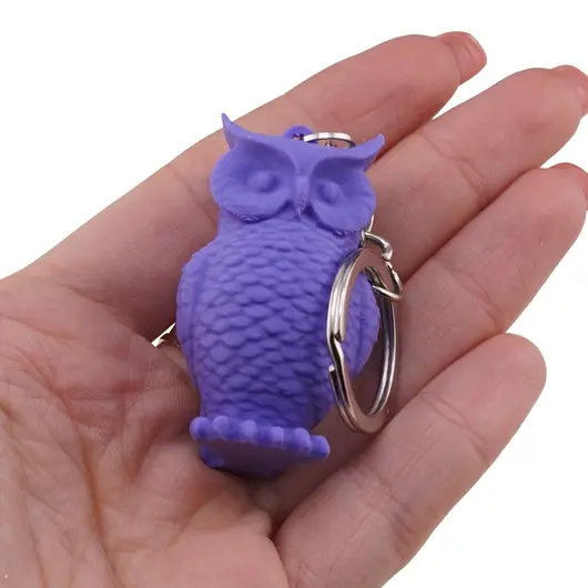 Breloc cu bufnita mov - 4,5cm, imagine 4