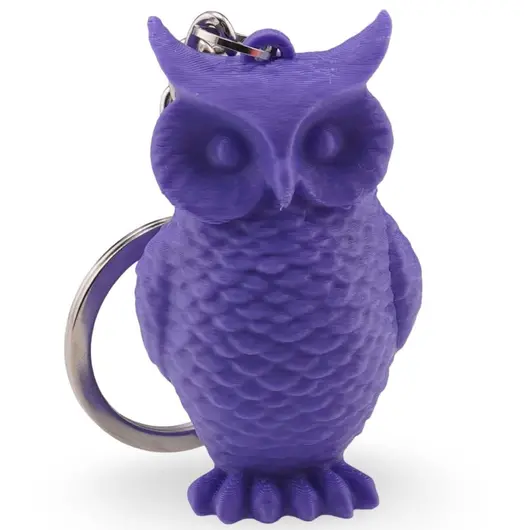 Breloc cu bufnita mov - 4,5cm