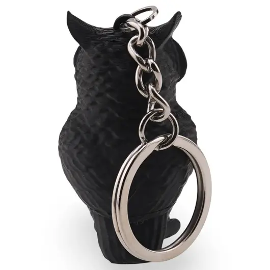 Breloc cu bufnita neagra - 4,5cm, imagine 2