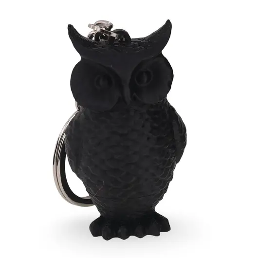 Breloc cu bufnita neagra - 4,5cm