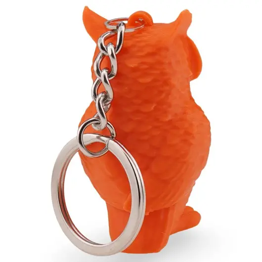 Breloc cu bufnita portocalie - 4,5cm, imagine 2