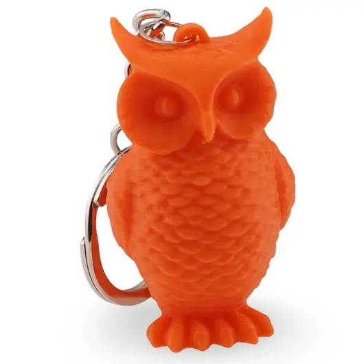 Breloc cu bufnita portocalie - 4,5cm