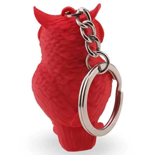 Breloc cu bufnita rosie - 4,5cm, imagine 2