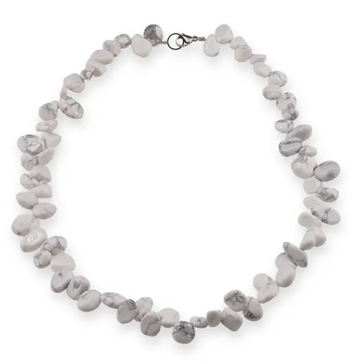 Colier Howlit freeform, 8-12mm, imagine 2