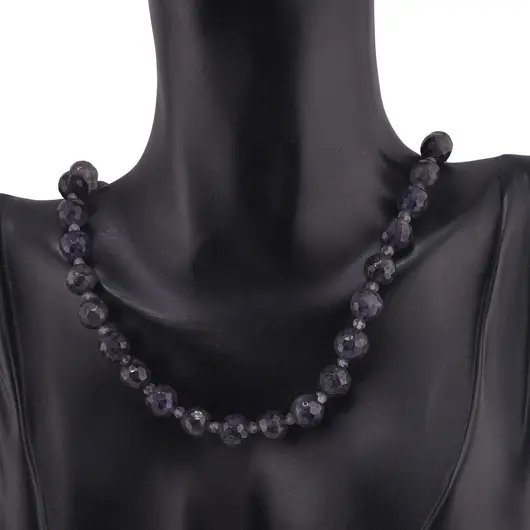 Colier Iolith sfere fatetate 8mm si discuri fatetate 3mm, imagine 2