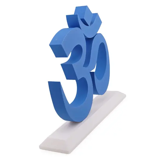Decoratiune feng shui cu simbolul OM, albastru - 22cm, imagine 2