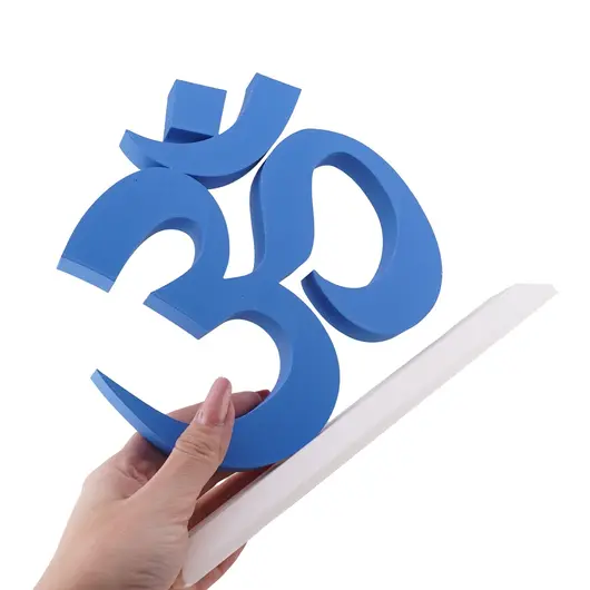 Decoratiune feng shui cu simbolul OM, albastru - 22cm, imagine 3