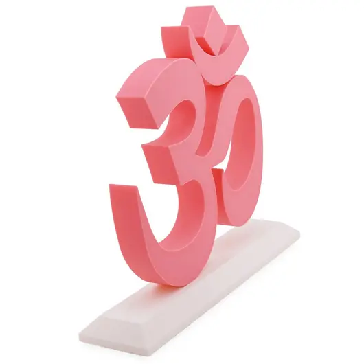 Decoratiune feng shui cu simbolul OM, roz - 22cm, imagine 2