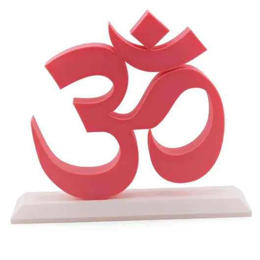 Decoratiune feng shui cu simbolul OM, roz - 22cm