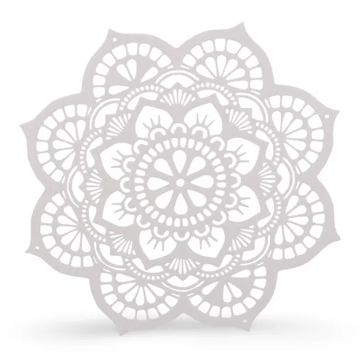 Decoratiune feng shui mandala lotus, alb - 17cm