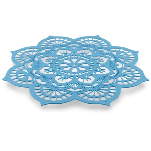 Decoratiune feng shui mandala lotus, albastru deschis - 17cm, imagine 2