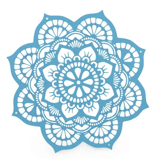 Decoratiune feng shui mandala lotus, albastru deschis - 17cm