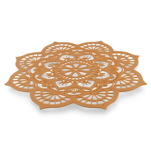 Decoratiune feng shui mandala lotus, galben - 17cm, imagine 2