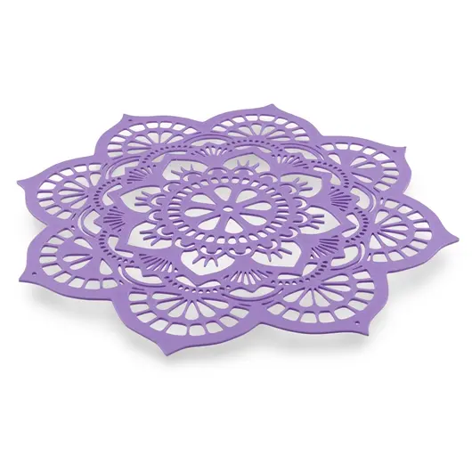 Decoratiune feng shui mandala lotus, mov - 17cm, imagine 2