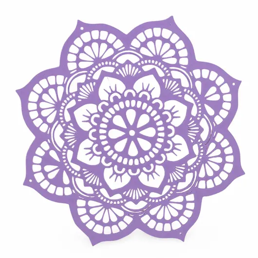 Decoratiune feng shui mandala lotus, mov - 17cm