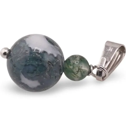 Pandantiv Moss agat sfere 4-10mm