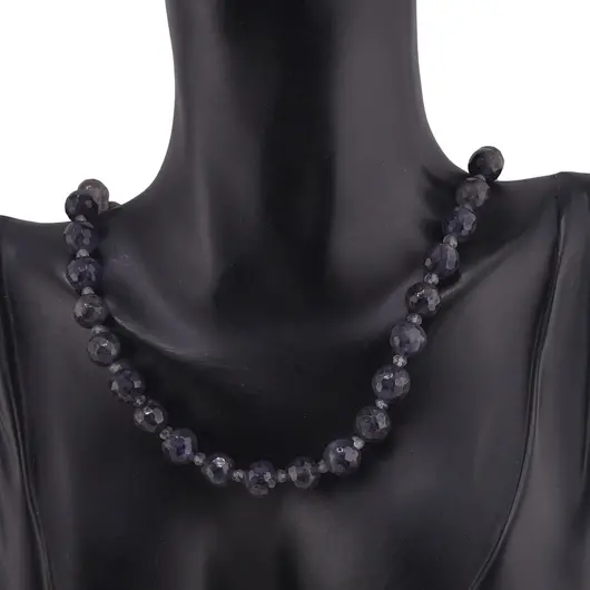 Set bratara si colier Iolith sfere fatetate 8mm si discuri fatetate 3mm, imagine 3