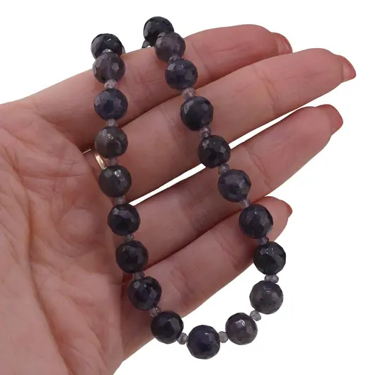 Set bratara si colier Iolith sfere fatetate 8mm si discuri fatetate 3mm, imagine 5